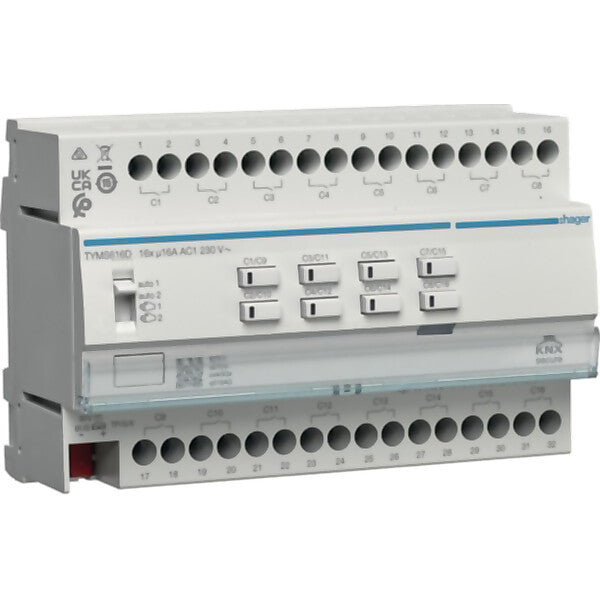 Hager Schalt-/Jal.aktor 16/8f 16A, KNX Secure TYMS616D